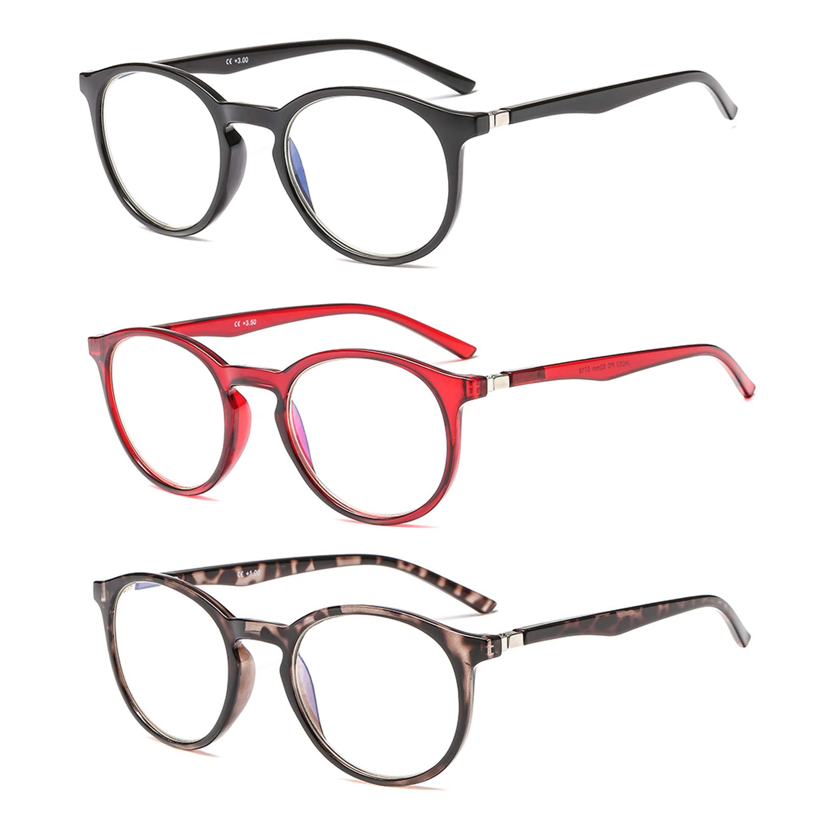 Suertree Anti-Blue Computer Reading Glasses, Blue Light Blocking Glasses Anti Eyestrain Glasses Gaming Eyewear Vision Care Anti Glare Reader for PC Laptop Gamer JH250