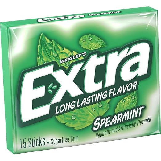 Extra Spearmint Sugarfree Gum, 15 Piece (Single Pack