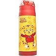 Daniel Tiger Stainless Steel 13 oz Reusable Water Bottle for Kids, Yellow-Double Wall Insulated, Spill Proof Lid w/Built-in Straw-Keep Liquids Hot or Cold For Hours-Easily Fits in Lunch Boxes & Bags
