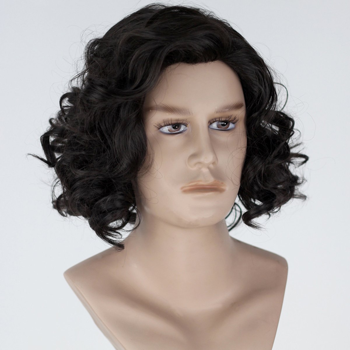 Amazon Com Unisex Deluxe Natural Black Short Curly Hair Movie