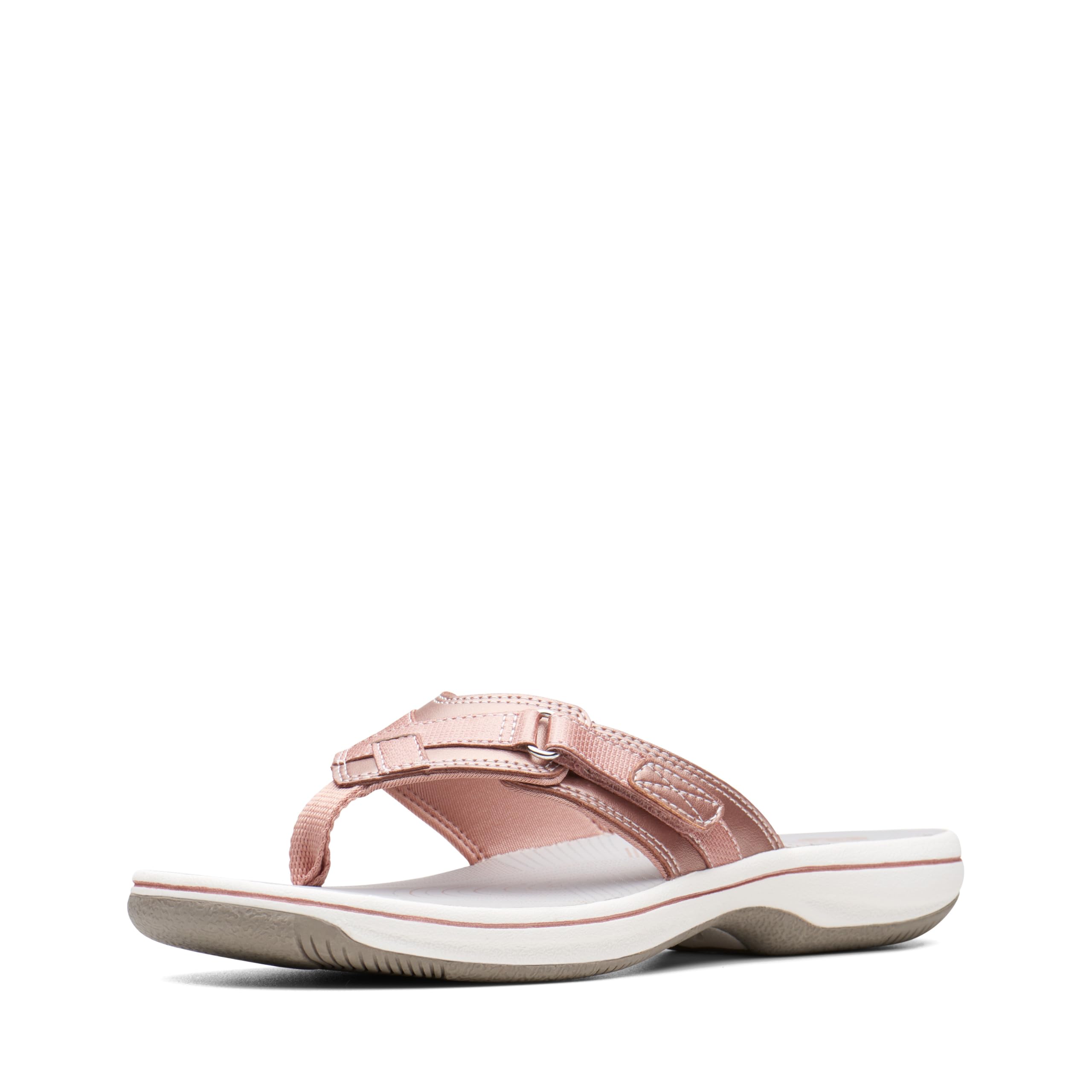 Clarks Women's Breeze Sea Flip-Flop, Rose Gold, 6