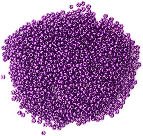 Cousin DIY Size 11 Metallic Purple Czech Glass Seed Beads