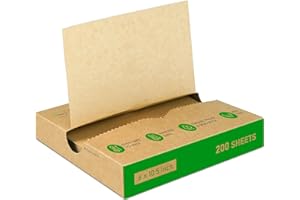 EcoDispose Precut POP UP Deli Paper Sheet Pack of 200, Interfolded Heavy Paper for Food Wrap and Serving (6" x 10-1/2", Kraft）