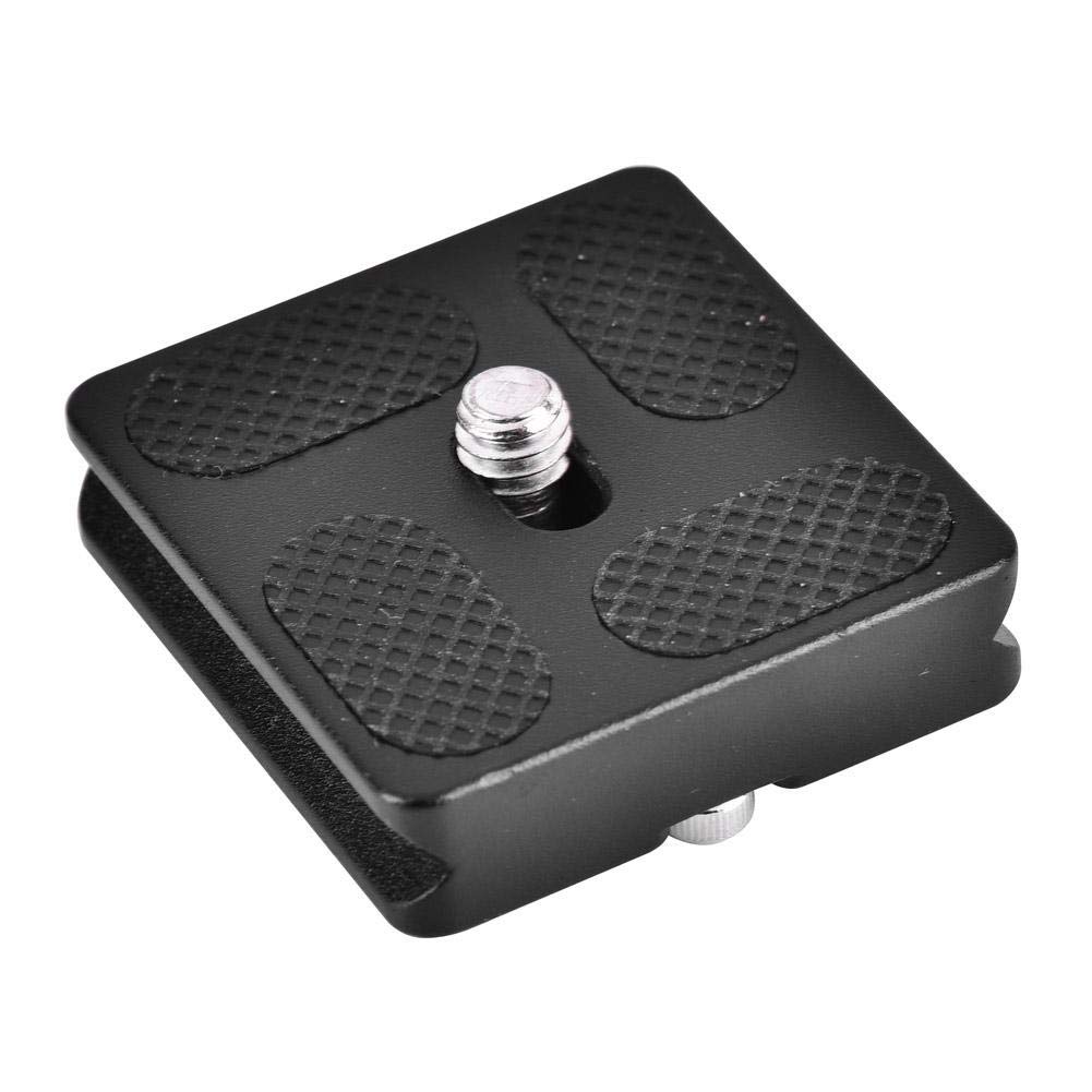 Qiilu Release Plate, Quick Release Plate with 1/4inch Screw Mount for Arca Mounts Clamps Monopod Tripod Ball Head SLR Camera(PU40)