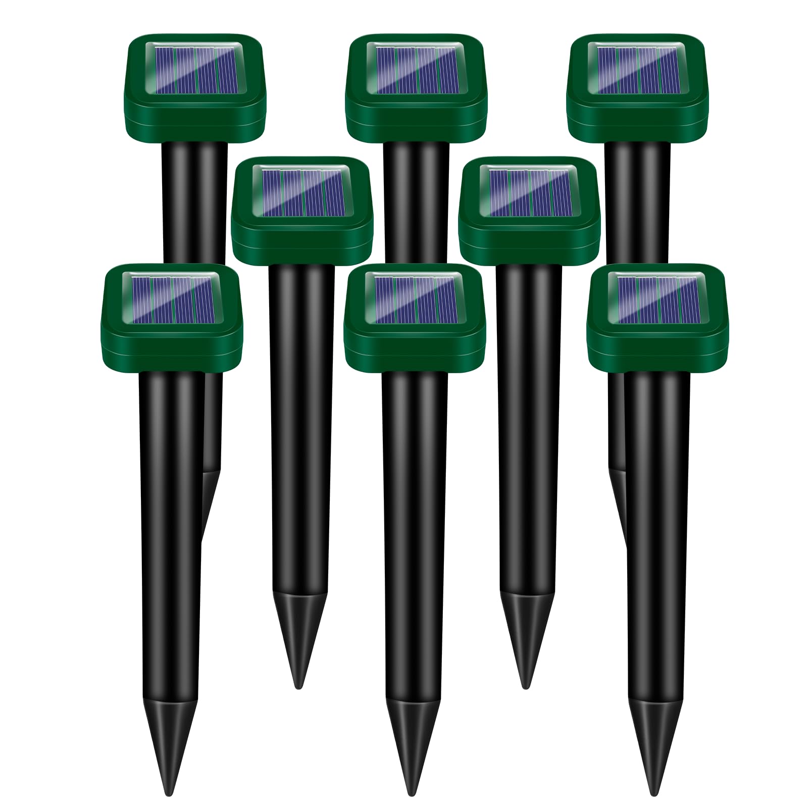 Photo 1 of 2026 Upgraded Mole Repellent Solar Powered Rodent Repellent Outdoor Ultrasonic Waterproof Pest Deterrent for Yard Lawn Garden Drives Away Rodent Voles Skunk Groundhogs Snake Chipmunks Raccoons 8 Pack