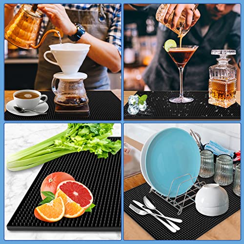 Wonwood Direct Bar Mat Non-Slip Dish Drainer for Kitchen Cocktail Bar Counter Suitable for Bar or Home Use, Used to Fix Wine Glasses 45 x 30 cm