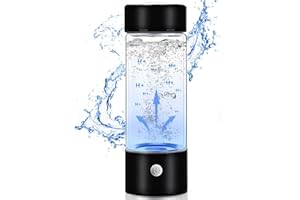 OYOMUTK Hydrogen Water Bottle with PEM SPE Technology - Essentials 2024 for Men Women - Rechargeable Hydrogen Water Generator with Gift Box, Hydrogen Water Ionizer Machine for Home Office Travel (Black)