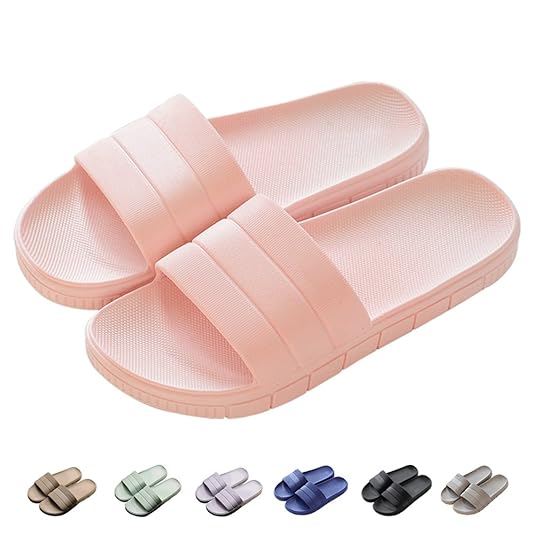 INFLATION Sommer Streifen Hausschuhe Indoor-Haus Anti-Rutsch Dusche Badeschuhe Schlappen Rutschfest Pantoffeln Gartenschuhe H