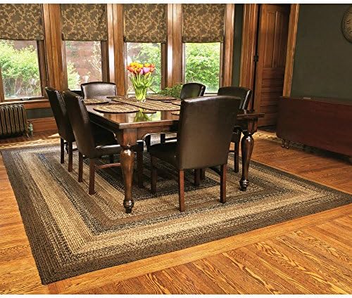 Cappuccino Braided Rug Accent Floor Carpet Natural Jute Material Doormat | Round Rugs| Enhance with Woven Collection (Rect. 36"x60", Cappuccino)