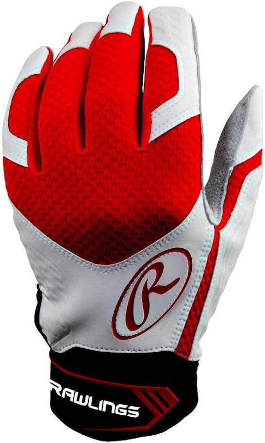 Red Large Excellence Mens Baseball Batting Gloves Pair