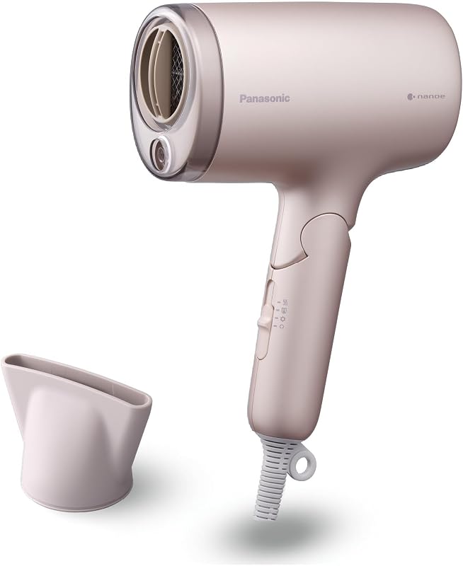 EH-NA7M-P825 nanoe Haartrockner für glänzendes Haar, faltbares Design, Schnelltrocknen, Konzentrator-Aufsatz, 1600 W, Hellrosa
