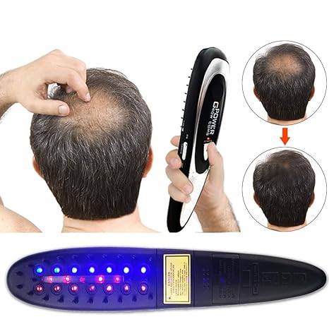 YA Elektrische Laser Haarwuchs Kamm Haarbürste wachsen Laser Haarausfall Therapie Kamm Nachwachsen Gerät Ozon Infrarot Massag