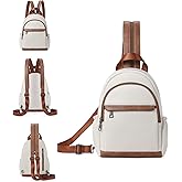 CLUCI Sling Bag for Women Leather Women's Backpack Small Convertible Backpack Purse Crossbody Bag for Travel