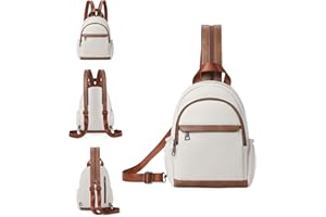 CLUCI Sling Bag for Women Leather Women's Backpack Small Convertible Backpack Purse Crossbody Bag for Travel