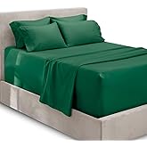 Hearth & Harbor 4Piece Twin Size Microfiber Deep Pocket Sheets Set - Hunter Green