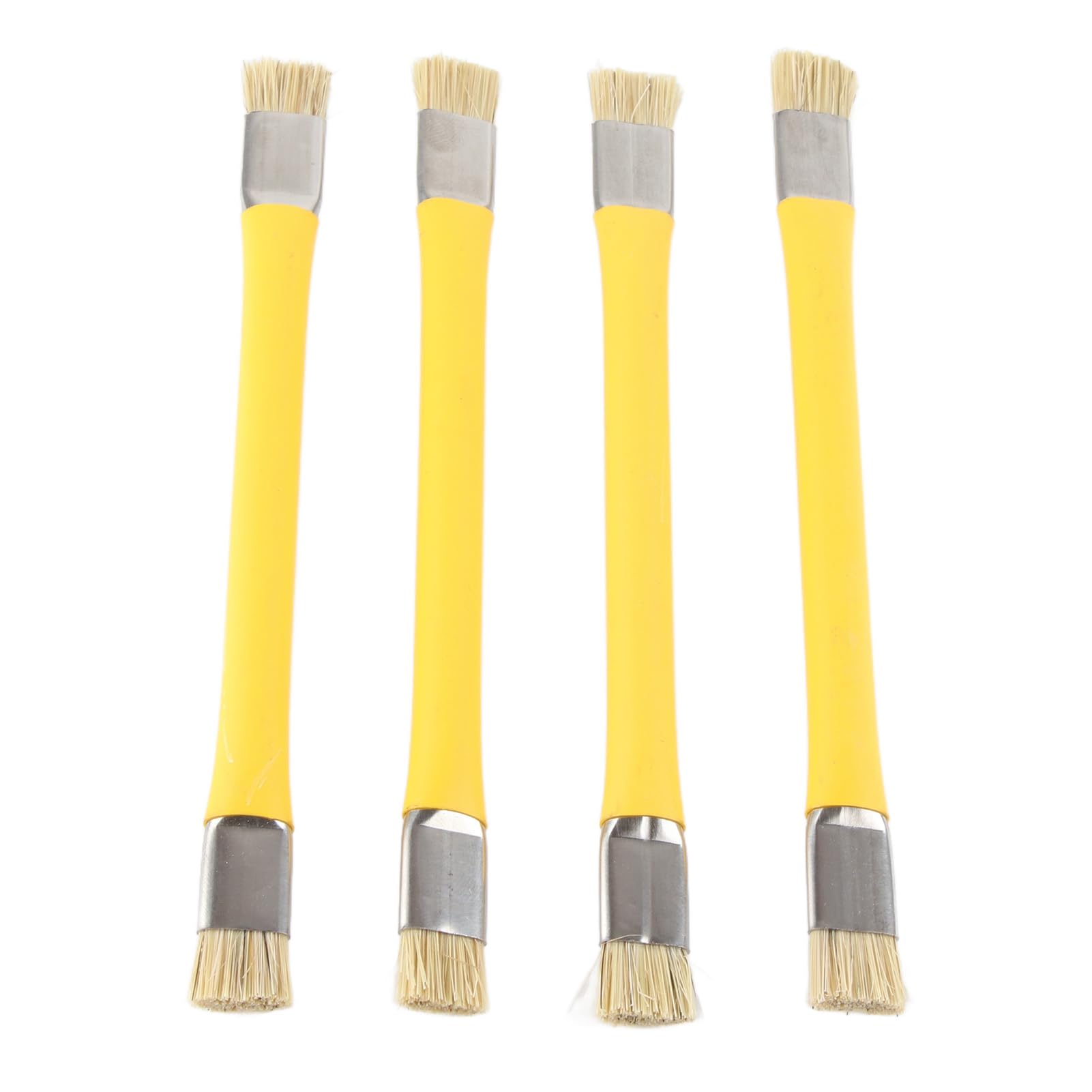Anti Static Brush, 4PCS Double End Hard Brush Nonslip Phone Repair Tool for Mobile Phone Mainboard Circuit IC Cleaning (Yellow)