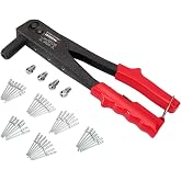 Arrow Heavy Duty Riveter Kit with Assorted 120 Rivets | Professional Pop Rivet Gun for Metal work, Gutter, Automotive and other common DIY projects