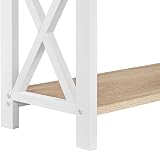 Yaheetech Console Table 100x29.5x81 cm Light Oak with Drawer and Shelves view 9