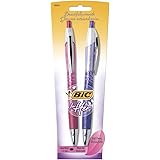 BIC For Her Retractable Ball Pen, Medium Point, 1.0 mm, Black Ink, 2 Count (FHAP21-Black)