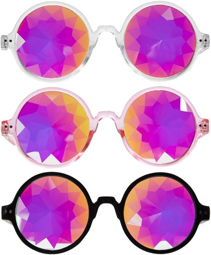 Newest Kaleidoscope Rainbow Glasses Rave Festival Sunglasses Crazy Goggles