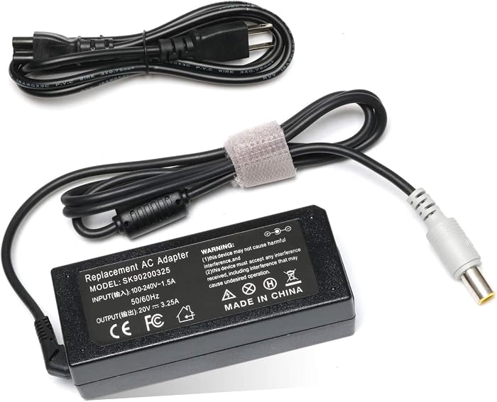 thumbnail image 2 of AC Charger Power Adapter For Lenovo ThinkPad T530, T430, T520, T420s, T420 - 20V 2 of 6