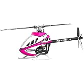 OMPHOBBY M2 V3 Sport BNF Helicopter High-Performance with OFS3+ Flight Controller, R40X-3 Brushless Motor and ExpressLRS Receiver, Professional 6CH 3D RC Helicopters for Adults Pink