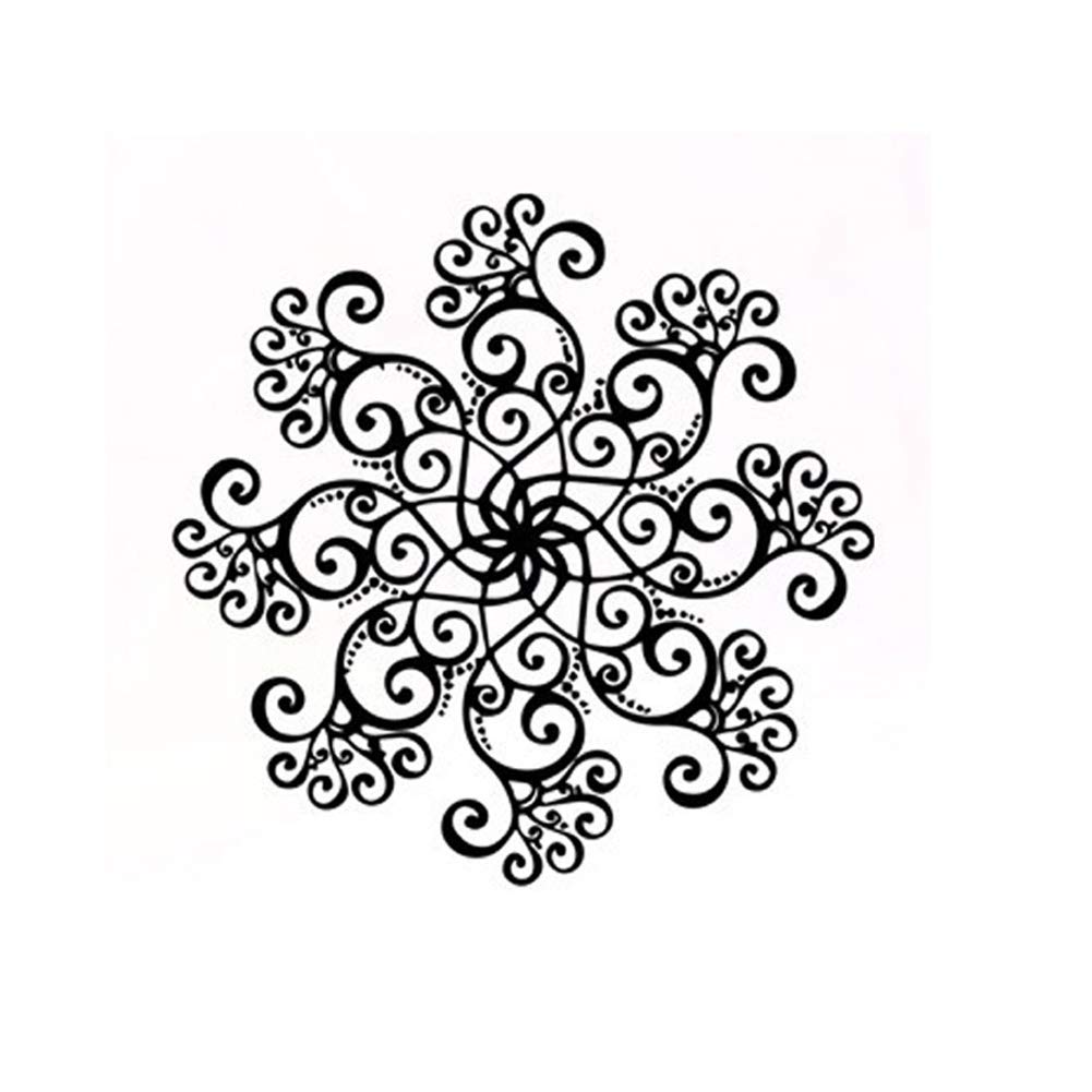 Wall Decal Indian Buddhism Mandala Flower Wall Sticker for Yoga Studio Medication Room Decoration