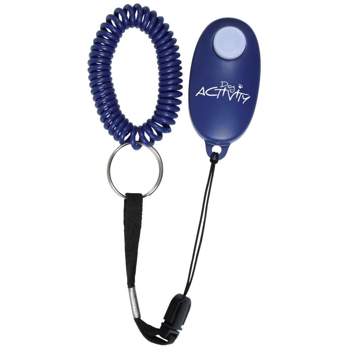 TRIXIE Soft Clicker for puppies and sensitive animals - soft click sound - spiral loop for attachment - quick-release fastener - various colours - random delivery - plastic/PVC/metal - 2298