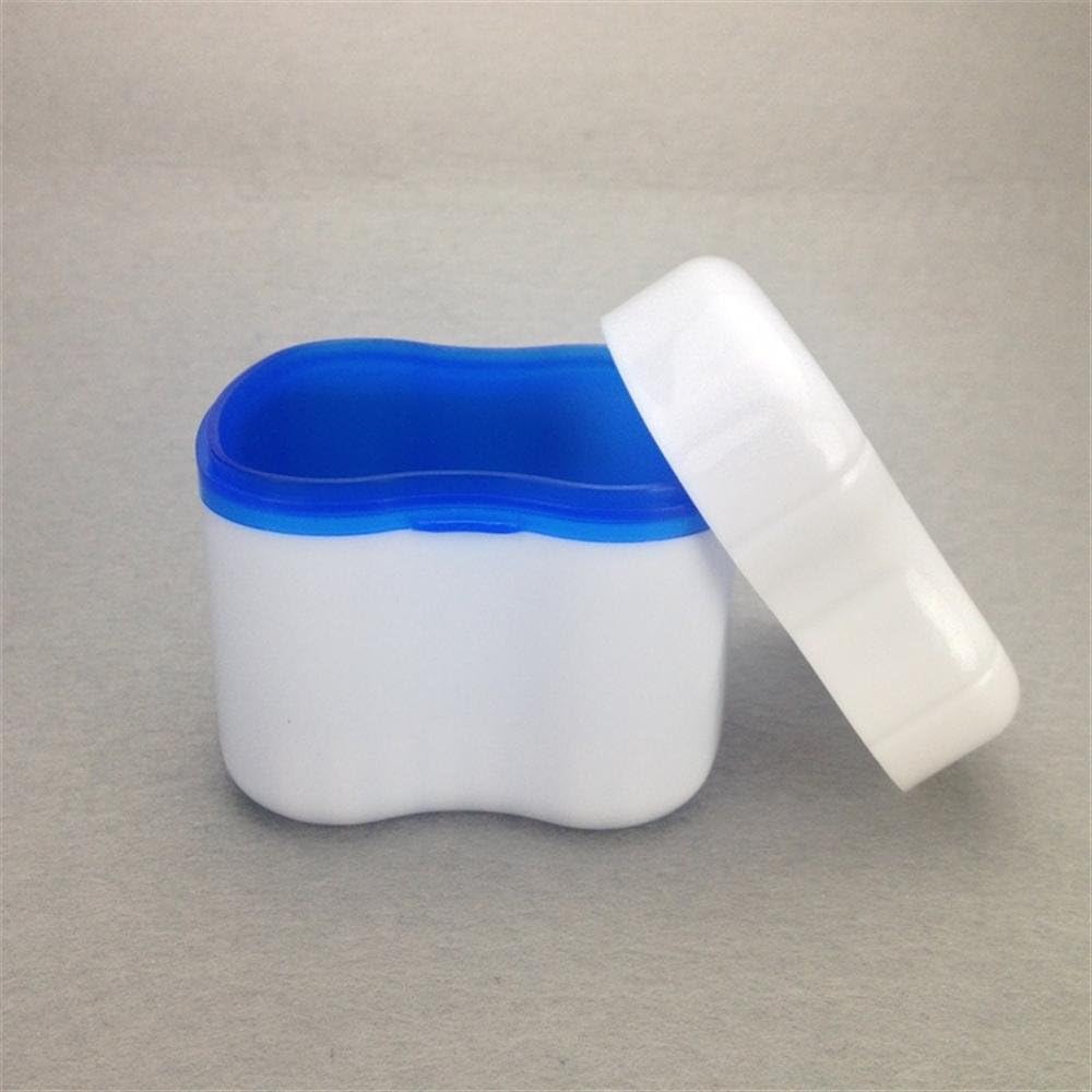 Strong Denture Box with Simple Retrieval Tab, Perfect To Safe Guard Dentures and Valuables, Easy To Open, Store and Retrieve (True Blue): Home & Kitchen