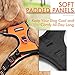 rabbitgoo Dog Harness No Pull with 2 Leash Clips, Adjustable Soft Padded, Reflective Oxford No Choke Pet Vest with Easy Control Handle for Large Dogs,Orange,L