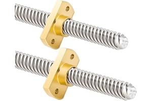 TEMELOKO 365mm T8 Lead Screw Z-Axis Upgrade Kit with Brass Nut, Stainless Steel Threaded Rod for Ender 3 V2/Ender 3 V2 Neo/Ender 3 Pro/Ender 3/Ender 3 Neo/Voxelab 3D Printers
