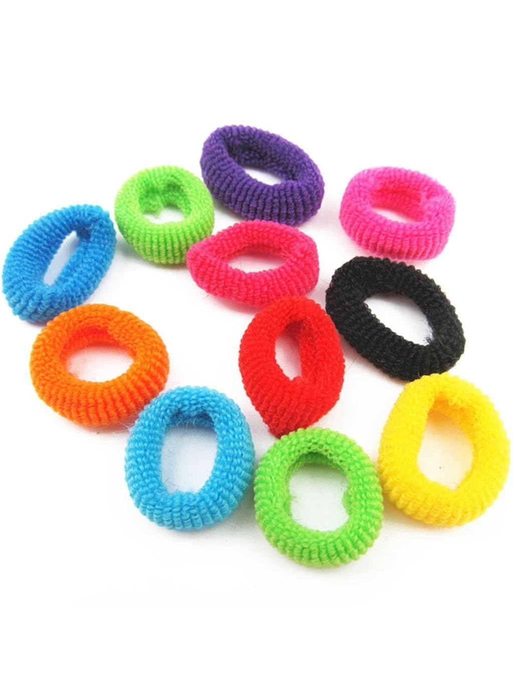 Amazon Com Fanala 100pcs Girls Elastic Hair Tie Multicolor Band
