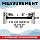 JJ PRIME Extendable Curtain Pole No Drilling Tension Rods Telescopic Black view 2