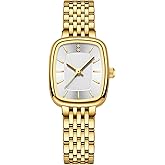 BESTKANG Luxury Women's Watch with Crystal Accents Dial Stainless Steel Band, 30M Waterproof Elegant Designer Watch for Women (GoddessMatch Series)
