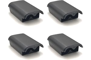 Replacement Battery Pack Cover, 4 Pack Battery Pack Cover Shell Case for Xbox 360 Wireless Controller, Black