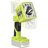 1600LM Flashlight for Ryobi ONE+ 18V Li-ion Ni-Cad Ni-Mh Battery, Portable Handheld Flashlight Project Light for Camping Workshop Garage Car Repairing, Emergency and Job Site(Battery not Included)