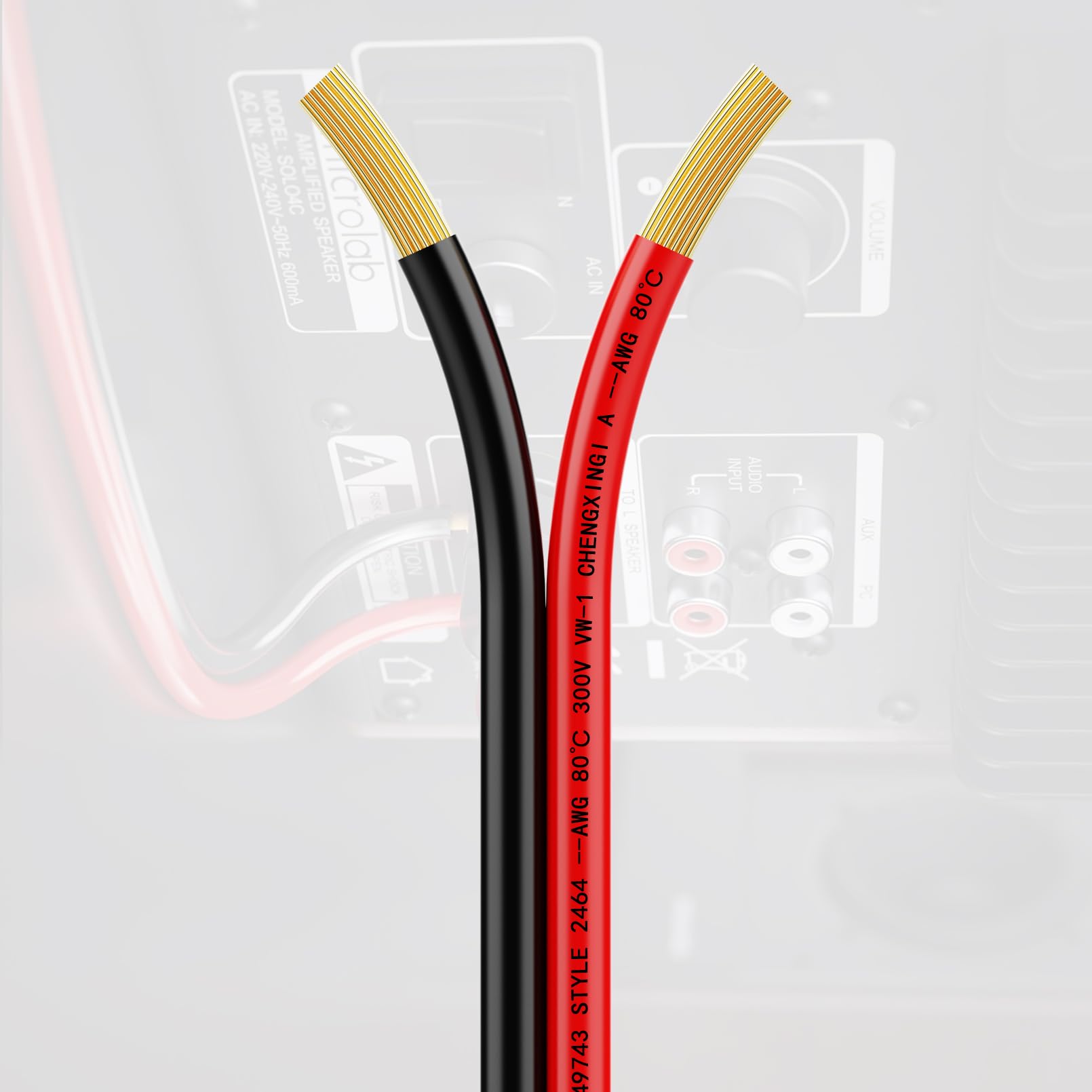 Piwaal 16AWG Spool 1.3mm² 50 ft Per Spool 16 Gauge 2- Parallel Wire (Red 15M Black 15M) Bare Copper Wire for LED Strips/Bulbs/Lamps.