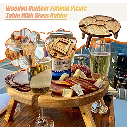 SHixu Wooden Outdoor Picnic Table Portable 2in1 Picnic Table Outdoor
