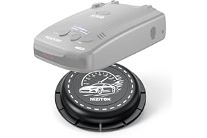 NIZITOK Upgraded Magnetic Radar Detector Dashboard Mount with N52 Magnets, Adhesive Holder for Escort, Uniden, Valentine One, Anti-Vibration Stable Fit, Adjustable Angle Design