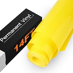 HTVRONT Yellow Permanent Vinyl - 12" x 14 FT