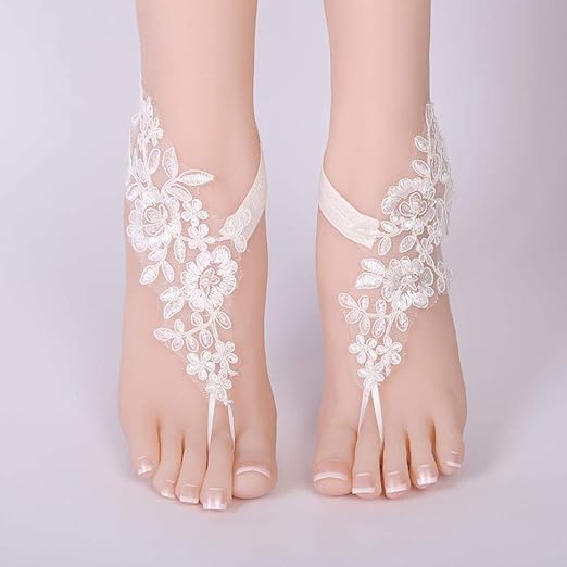 Amazon Co Jp Balleey 足の飾り 宝石 ダイヤモンド 手作りのアンクレット女性用アンクレット女性用サンダル 色 ホワイト ジュエリー