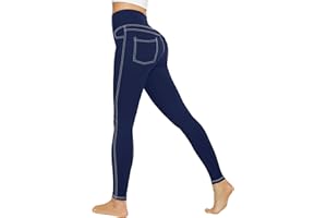 G4Free Yoga Leggings for Women Jean Jeggings Butt Lifting Tummy Control Legging for Workout Business Casual Work