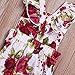 LOliSWan Newborn Kids Baby Girls Clothes Floral Outfits Set Lace Romper Suit Baby Headband (White, 3-6 Months)