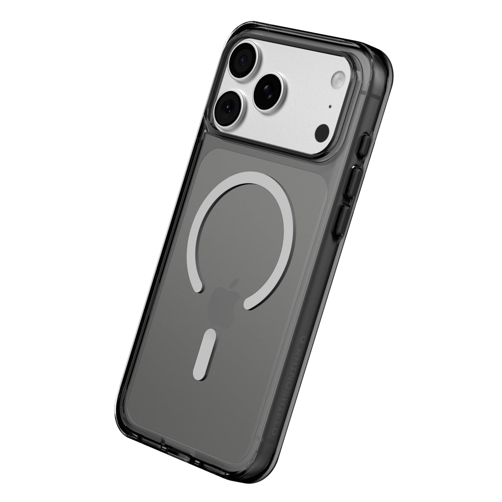 Photo 1 of RhinoShield Clear Case Compatible with MagSafe for iPhone 17 Pro Max Transparent Protective Phone Case, Superior Magnetic Force, Exceeds Military Drop Standards, Scratch Resistant - Ash Black