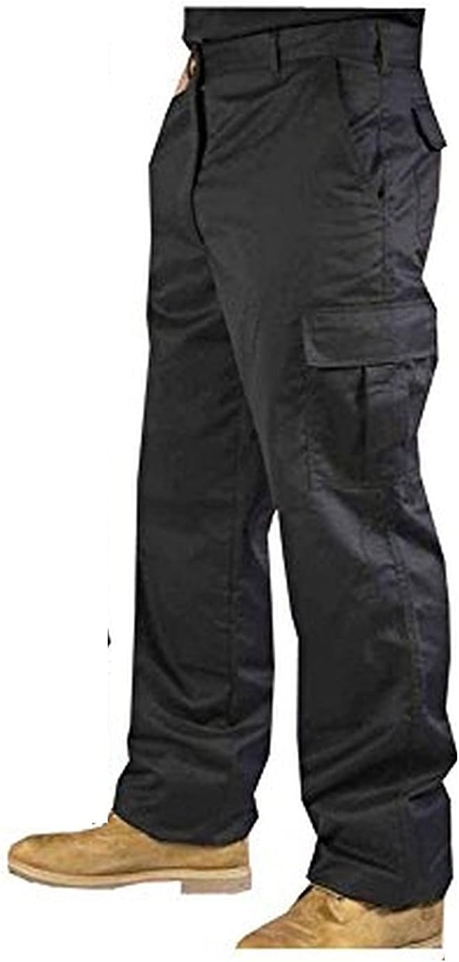 RoadmasterMen's Hard Wearing Cargo Combat Builders Warehouse Workwear Trouser, Available in Black and Navy Colours