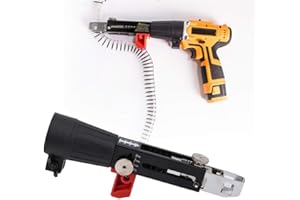 MOUMOUTEN Automatic Chain Nail Gun Adapter, Auto Feed Screw Spike Chain Screw Gun, Drywall Screw Gun for Electric Drill Woodworking Tool Cordless Power Drill Attachment