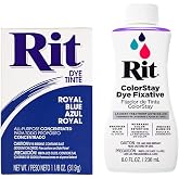 All Purpose Concentrated Rit Dye Powder Multi-Packs for Clothing, D&eacute;cor, and Crafts &ndash; Royal Blue with ColorStay Fixative