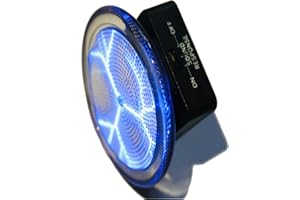 LUCKYFISH Plasma Plate Portable Mini Pocket Plasma Disk with Voice and Touch Response, Suitable for Party Decoration,Outdoor Activities Warning Signal and Science Gift 2.5Inch (Blue)