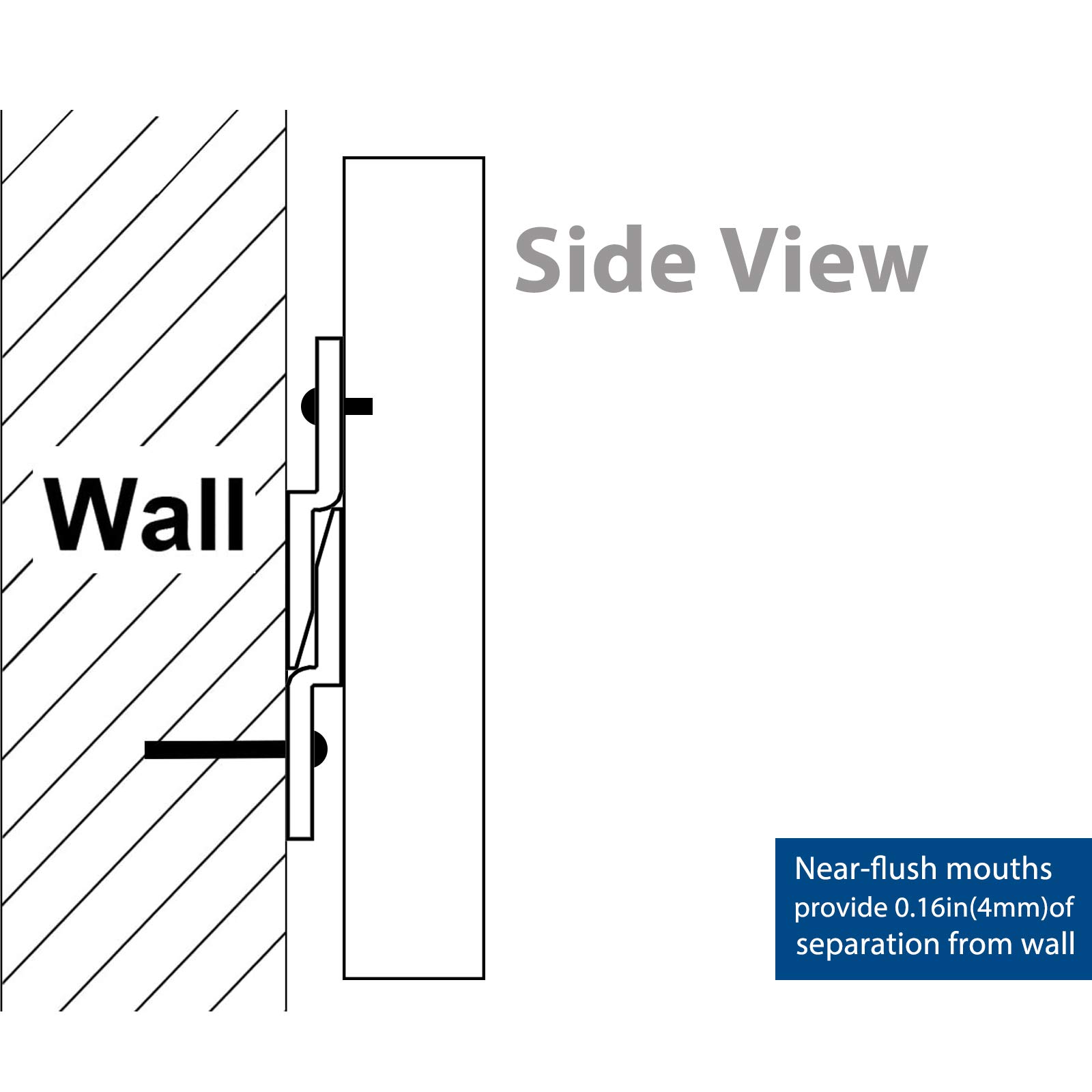 French Cleat Picture Hanger 2 Inches Aluminum Z Hanger Supports 30lbs - Interlocking Wall Mounting Bracket Hardware Kit for Hanging Mirrors, Picture, Shelf, Whiteboard, Art, Frames (2