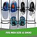 Unjumbly Shoe Organizer Over Door, 24 Pocket Sturdy Over Door Shoe Organizer with Large Clear Mesh Pockets, Complete with 4 Reversible Robust Over The Door Hooks, White